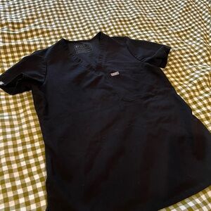 Figs Technical Collection Scrub Top in Black